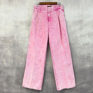 House Of Harlow 1960 Nicole Richie Acid Wash Jeans Womens 28 Wide Leg Pleated